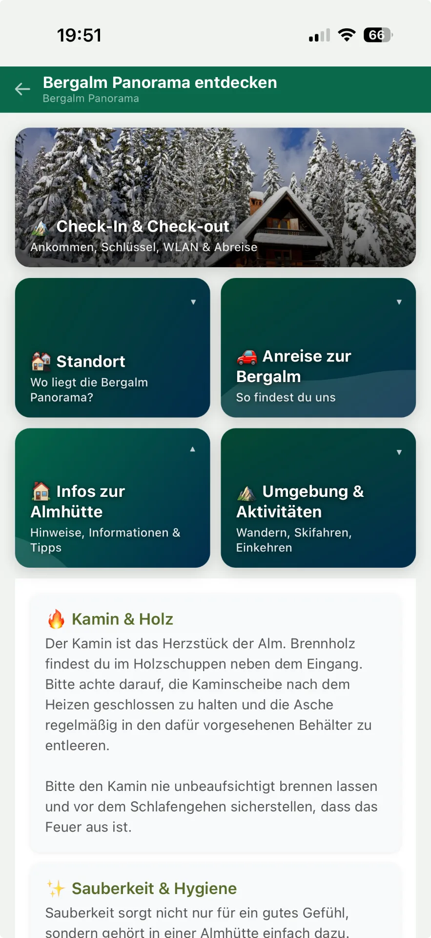 Detailseiten mit Anleitungen